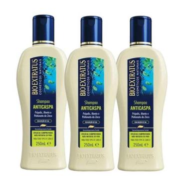 Imagem de Kit 3 Shampoo Anticaspa 250ml - BIOEXTRATUS