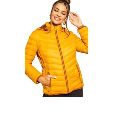 Imagem de Jaqueta vies pele e pluma artificial - Alpelo, Cheddar, 44