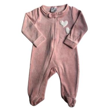 Imagem de Macacão Plush Zíper com Pé REF:10887 - Kiko e Kika, Rosa bebê, P