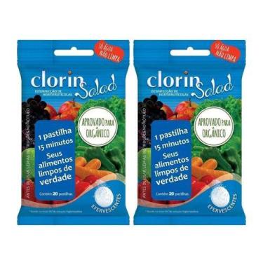 Imagem de Higienizador de Alimentos Orgânicos Clorin Salad 40 Pastilhas com NF, 