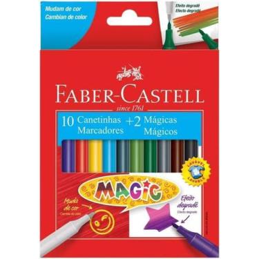 Imagem de Canetinha Magic 10 unid + 2 marcadores mágicos Faber-Castell