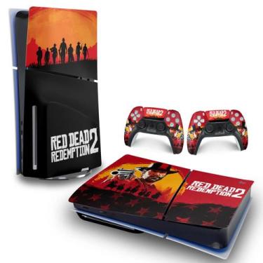 Imagem de Skin PS5 Slim Adesivo Horizontal - Red Dead Redemption 2 - Pop Arte Sk