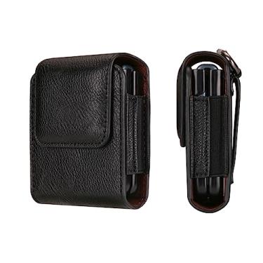 Imagem de Capa flip para celular com clipe de cinto para Samsung Galaxy Z Flip 5, Z Flip 6, Z Flip 4, Z Flip3 5G, Z Flip 5G, para Motorola Razr+ 2023, Razr 2024, Razr 40, Razr 5G bolsa para celular suporte de
