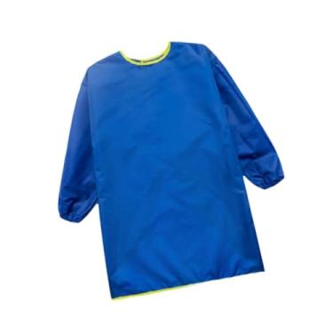 Imagem de Generic de pintura infantil para brincar, de arte para crianças, fácil de limpar, babador de alimentação lavável, de pintura, Azul, S