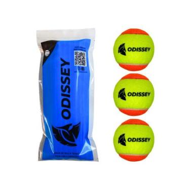 Imagem de Bola Beach Tennis Kit 3 Unidades Profissional Praia - Odissey Beach Te