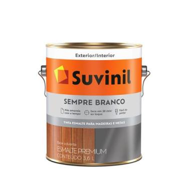 Imagem de Esmalte Suvinil Sempre 3,6L Branco Acetinado - Suvinil - 50579135 - Un