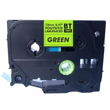 Imagem de Fita Cetim TZ RG31 Compatível P/ BROTHER 12mm Black / Green - BYT