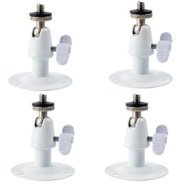 Imagem de NVRTTRR Suporte de parede de segurança para Oculus Sensor Arlo, Arlo Pro, R Stick Up Cam com fio/bateria, rotação de 360°, câmera de parafuso de 1/10.2 cm, pacote com 4, preto (pacote com 4)