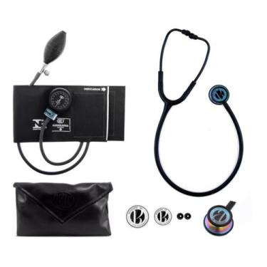 Imagem de Esfigmomanometro Bic + Estetoscopio Duplo Profissional Bic,  Black Rai