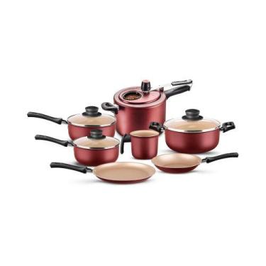 Imagem de Conjunto De Panelas Seletta 7 Peças Com Panela De Pressão Mta