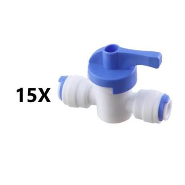 Imagem de 15 Valvula Registro Engate Rápido Purificador 1/4 8 3/8 - BBI