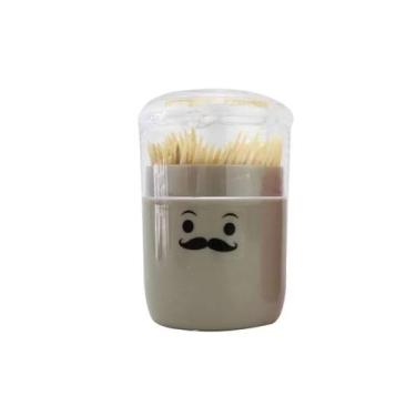 Imagem de Paliteiro de acrílico c/ palitos mesa churrasco bege - clink