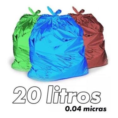 Imagem de Saco De Lixo 20 Litros Colorido 500 Unidades - HIGIPACK