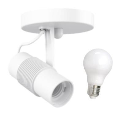 Imagem de Spot Luminária Sobrepor Direcionável + Lâmpada 9w P/ Teto Parede Área 