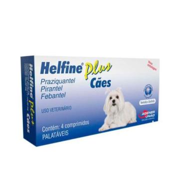 Imagem de Vermífugo Helfine Plus para Cães - 4 Comprimidos - Agener União