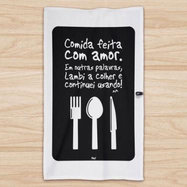 Imagem de Pano de Prato em Algodão Cozinho com Amor - Yaay