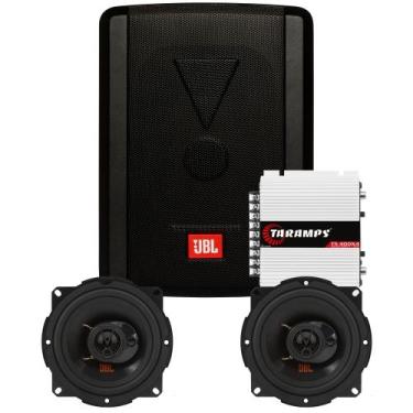 Imagem de Kit Som Jbl Par De 5trfx55 Um Sub Sw68a-ms Slim E Ts 400x4 - Jbl/Taram