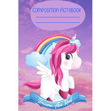 Imagem de Composition Notebook: Unicorn Ntebook For Girls, Wide Ruled Paper Notebook Journal
