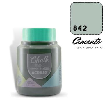 Imagem de Tinta Chalk Paint Acrilex 100ml 842 Cimento
