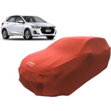 Imagem de Capa Para Cobrir Carro Chevrolet Onix Tecido Helanca - Mz, Vermelha