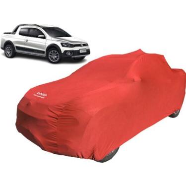 Imagem de Capa De Tecido P/ Proteção De Carros Vw Saveiro Cab. Dupla - Mz, Verme