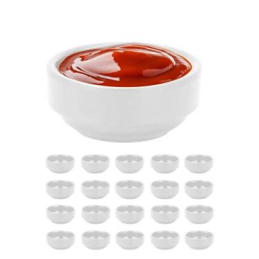 Imagem de 20un Ramekin molheira redonda melamina pequena p/ molho 30ml - Unyhome