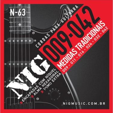 Imagem de Encordoamento Corda Guitarra Nig Nickel Alma Hexagonal 0.9
