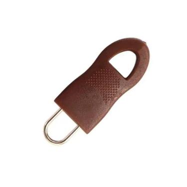 Imagem de 10 Kit De Reparo Cabeça De Zíper Mochilas Malas Jaquetas Marrom