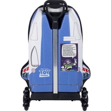 Imagem de Mochila infantil com rodinha toy story buzz nave maxtoy