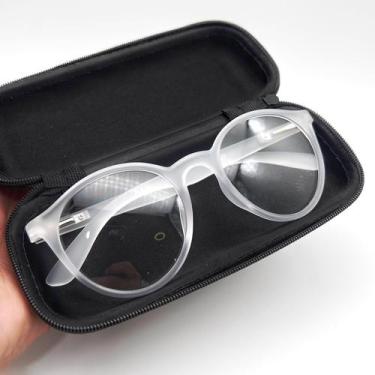 Imagem de Óculos Redondo Sem Grau Armação Masculina Super Emborrachada Tr90 - Ma