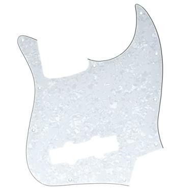 Imagem de Dopro Jazz Bass J Bass Pickguard para USA/Mexican 4 String FD Jazz Bass Branco Pérola