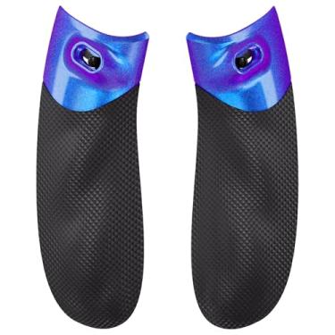 Imagem de eXtremeRate Kit de trava de gatilho para trilhos laterais emborrachados flexores para controle Xbox Series X/S, alças ergonômicas para controle Xbox Core - Camaleão roxo azul