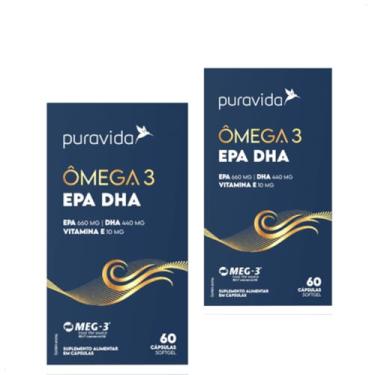 Imagem de Kit 2x Ômega 3 1.411MG EPA DHA + VITAMINA E | Qualidade Selo MEG-3