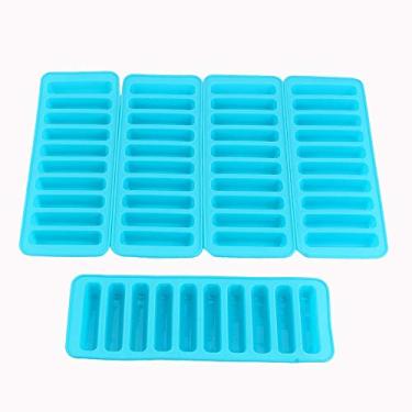 Imagem de Bandeja de Cubos de Gelo, Cilindro Colorido, Bandeja de Cubos de Gelo, Molde de Chocolate Fondant, Feito Com 24 Cubos para Fácil Remoção e Limpeza