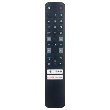 Imagem de Controle remoto de voz de substituição RC901V FMR5 compatível com TCL Smart LED TV 50P8 65P8 43T8 50T8 55T8 65T8 55C8 43P8 55P8 65C8 65P8E 65P8S 50P8S 55P8S 43P8B 43P8E (P81) 32S6500S 32S60A 32P30S