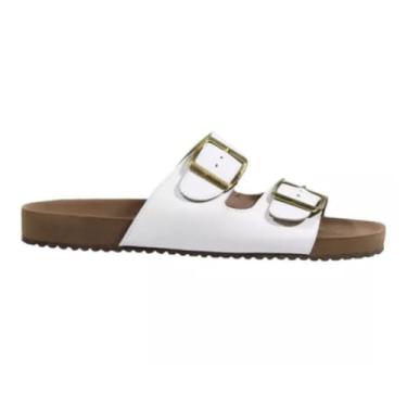Imagem de Sandália Flat Rasteira Chinelo Feminino Sensação Do Momento Birken Branco (Branco, BR, Adulto, Numérico, 38)