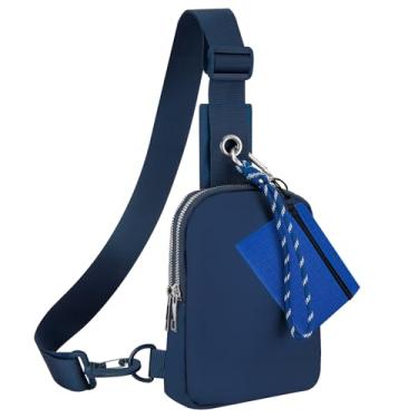 Imagem de Bolsa transparente à prova d'água para eventos em estádios, bolsa tiracolo feminina transparente com carteira de moedas, bolsa de ombro para uso diário, A - azul escuro, Small, Casual