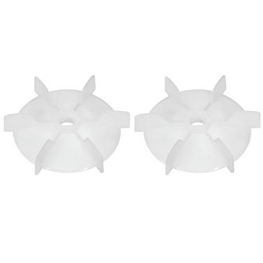 Imagem de Lâmina para ventilador de motor uxcell 103 mm x 14 mm em formato de D Furo branco de engenharia plástico com 6 vanes 2 peças