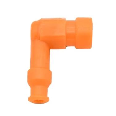 Imagem de Tampa de vela de ignição de borracha universal para motocicleta, quadriciclo, scooter, dirt bike, adequada para Yamaha, adequada para KTM, adequada para Kawasaki, adequada para Suzuki, peças(Orange)