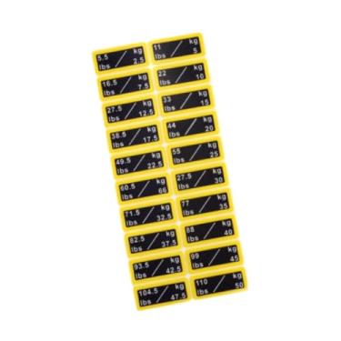 Imagem de YIJU Etiqueta do disjuntor etiqueta adesivos de peso auto pegajoso construção do corpo treino ginásio máquina acessórios número adesivos, 2.5 a 50kg, 3.2cmx1.3cm