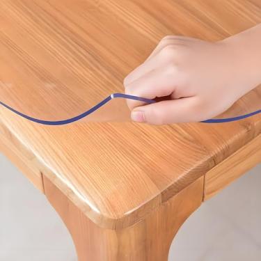 Imagem de HoSwag Protetor de mesa de PVC de cristal 76 x 152 cm, toalha de mesa de PVC impermeável, protetor espesso de 2 mm para mesa, mesa, mesa de café, bancada de trabalho, cômoda, suporte de TV, balcão
