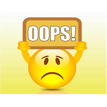 Imagem de Small World Greetings Ops! Cartões de desculpas com 12 unidades - Dentro em branco com envelopes brancos - Tamanho A2 14 cm x 10,8 cm - Amigos, família, clientes e mais