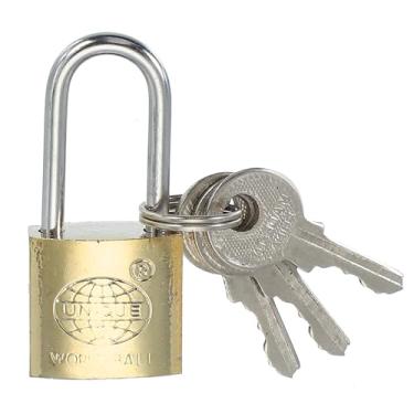 Imagem de PATIKIL Cadeados de aço inoxidável de 4,5 cm, 1 cadeado de cadeado longo com chave diferente com 3 chaves à prova de intempéries para academia, armário, portão, cerca, ambientes externos e internos