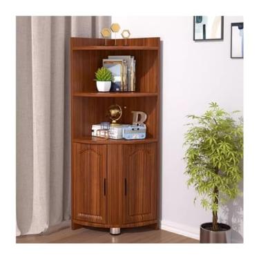 Imagem de LICONG-2020 Gabinete de canto lateral armário de parede armário de armazenamento para sala de estar armário de armazenamento armário triângulo armário de armazenamento armário de canto (B,50 * 50 *