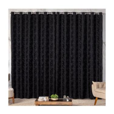 Imagem de Cortina Blecaute Blackout Estampada Detalhado Corta Luz Varão 2m - Mav