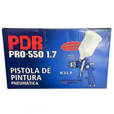 Imagem de Pdr - pistola gravidade pdr pro-550 hvlp 1,7mm - 600ml