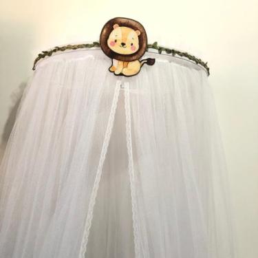 Imagem de Dossel Leão com tule mosquiteiro - SONHO DE BERÇO