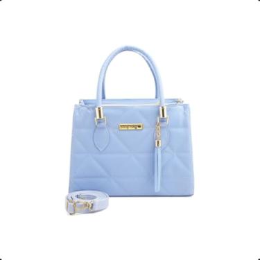Imagem de Bolsa Feminina Lorena Dubai com Alça de Mão e Transversal De Ombro (Azul)