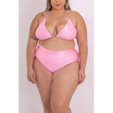 Imagem de Biquini Feminino Plus Size Top Cortininha Calcinha Hot Paint Cos ALto 