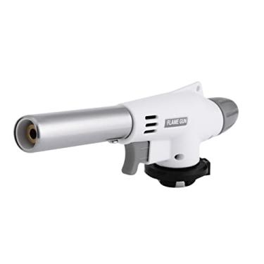 Imagem de Tocha de soldagem queimador a gás tocha de solda pistola de chama de solda maçarico para cozinhar butano autoignição isqueiro aquecimento equipamento de churrasco para tocha ao ar livre (A)
